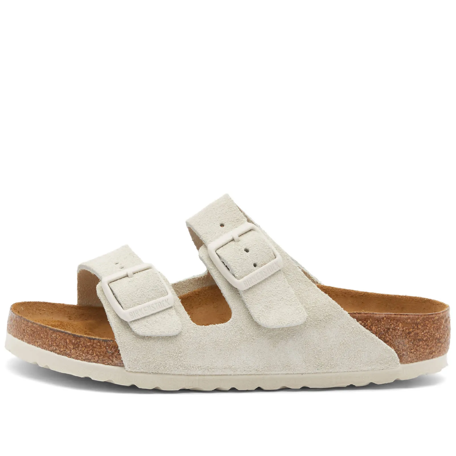 Birkenstock Arizona Sandals in Antique White Suede