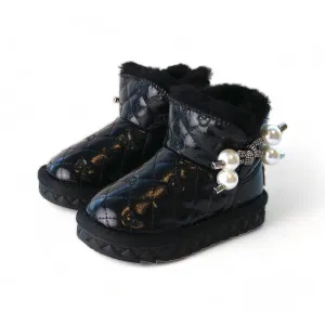 Black Pearl Charm Quilted Boot