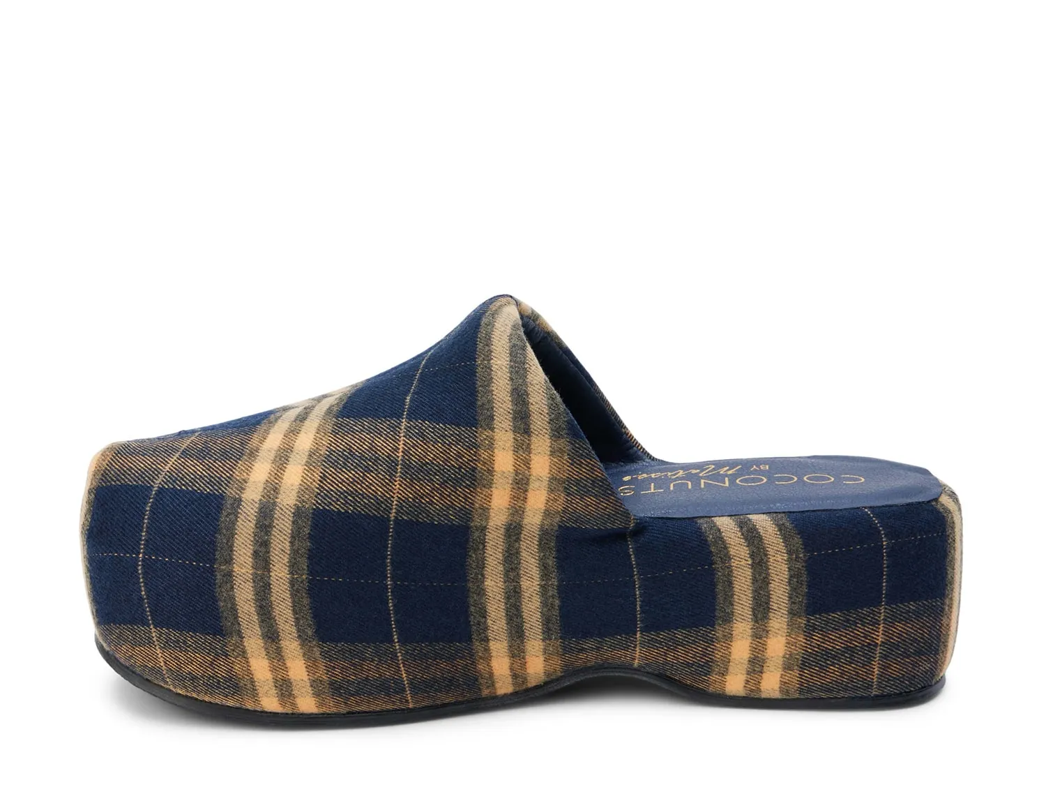 Coconuts Plaid Platform Clog, Blue