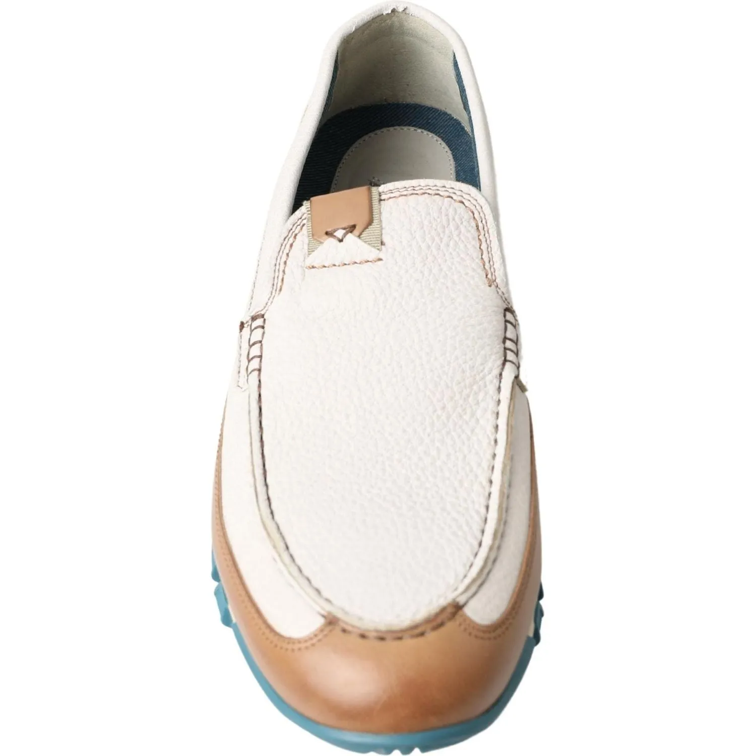 Dolce & Gabbana Elegant White Leather Slipper Loafers