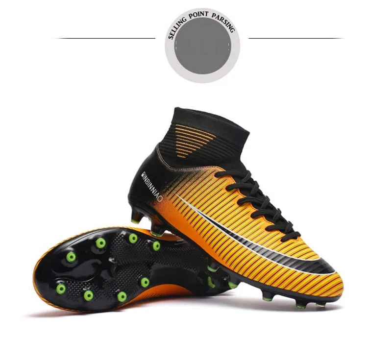 Indoor Outdoor Soccer Shoes for Men Women Football Shoes Kids Training Sneakers Spikes Soccer Cleats Futsal Football Boots