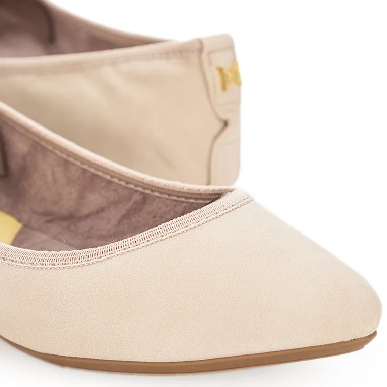 JANEY Ballet Flat Shoes - Taupe