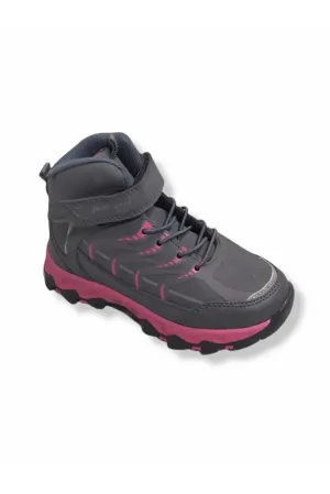 Jump Girl's Gray Pink Kids Boots