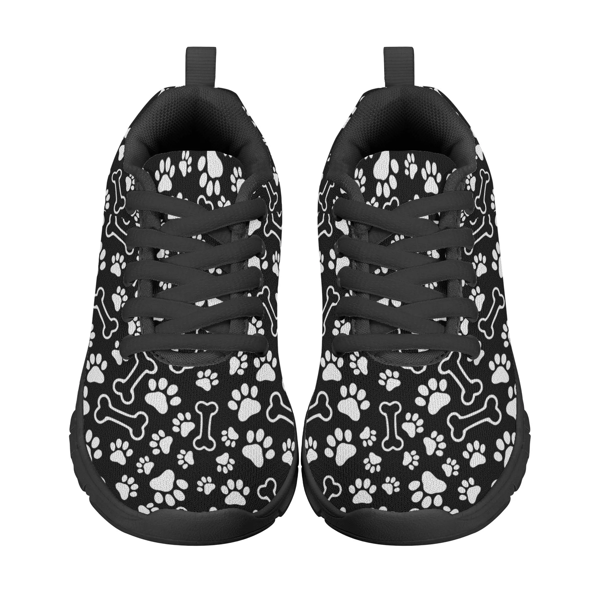 Kids Running Shoes | Back to School Kids Sneakers | Unisex Children's Running Trainers | Paw and Bone Pattern