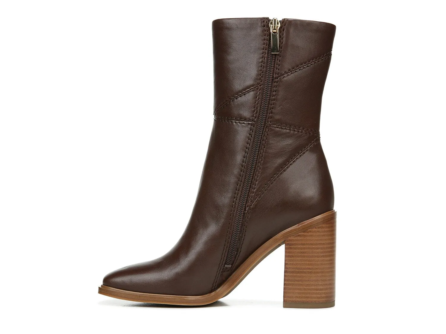 Leather boots Franco Sarto Stevie, dark brown