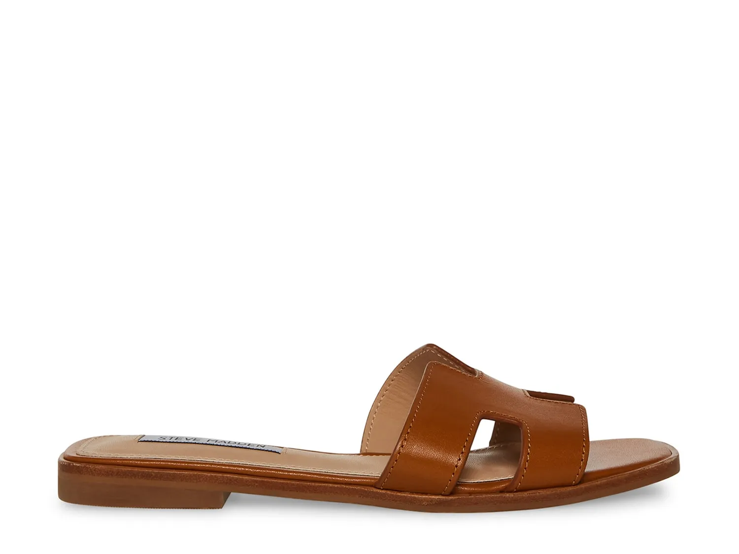 Leather sandals Steve Madden Hayden, cognac