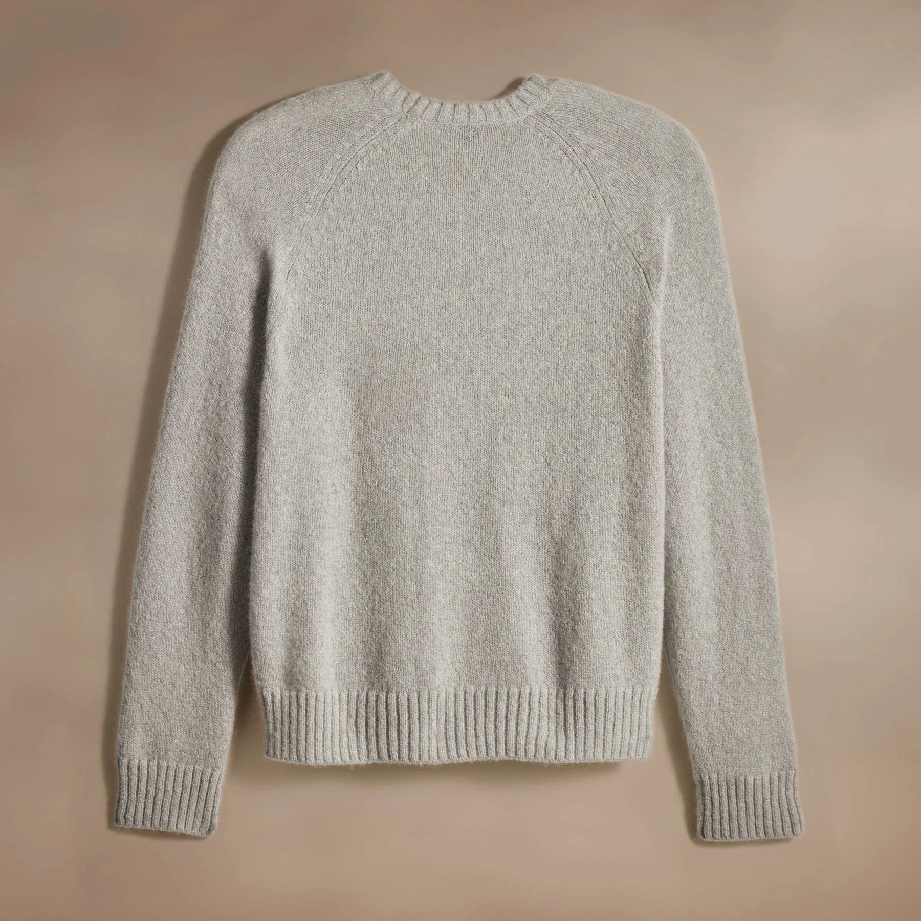 Lightweight Textured Cashmere Crew - Mist