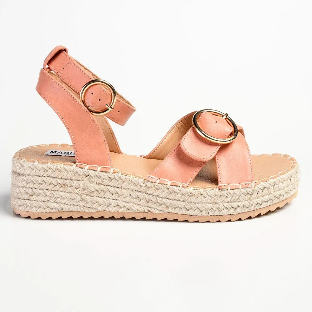 Madison Lilith Crossover Espadrille Sandal - Matt Peach