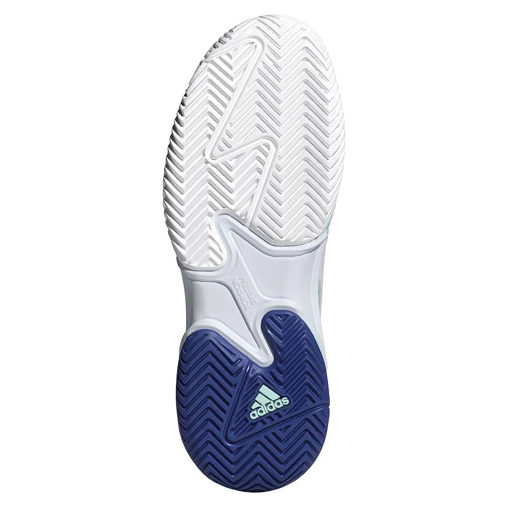 Mens Barricade 13 Tennis Shoes White and Lucid Blue