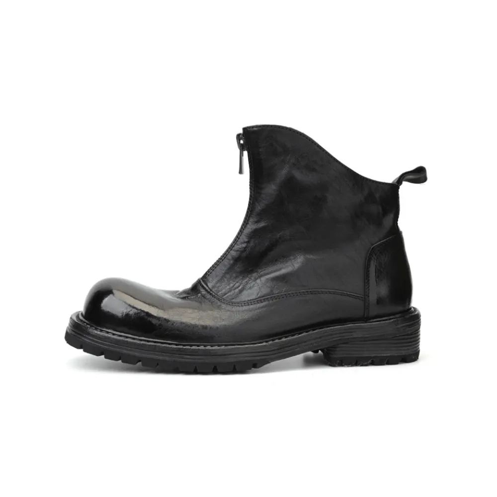 Men's Bulbous Toe Zip Chelsea Boots