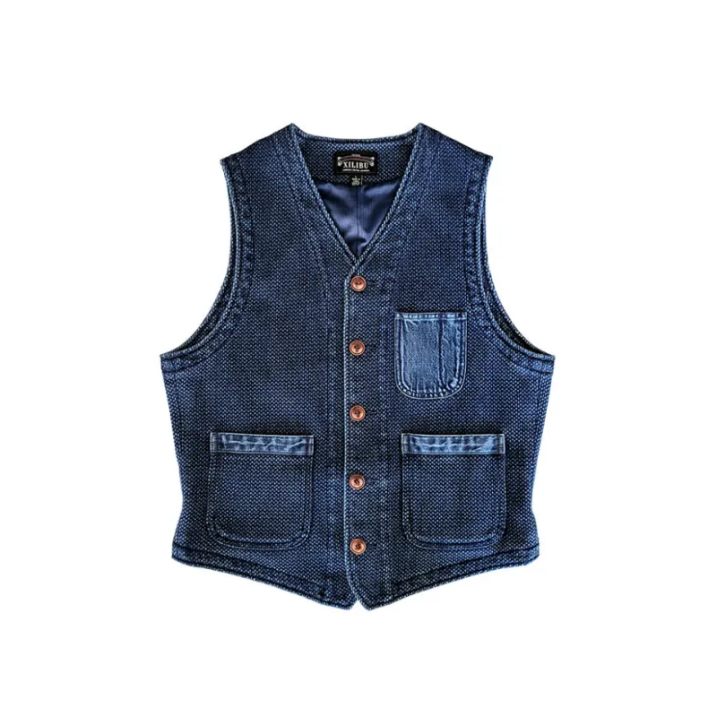 Men's Sashiko Suit Vest