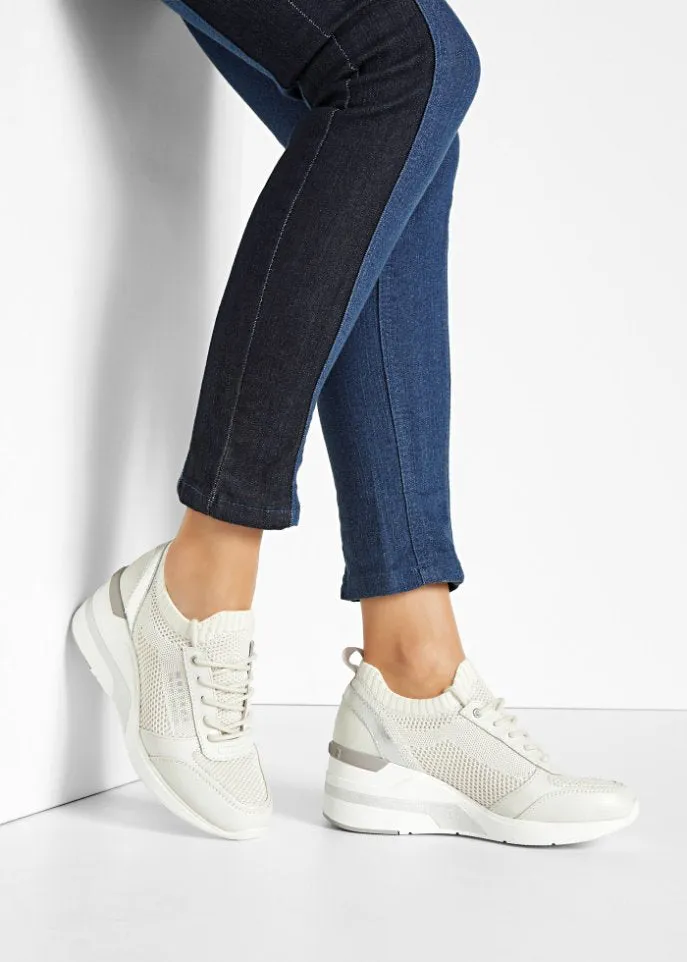 Mustang wedge sneakers, white