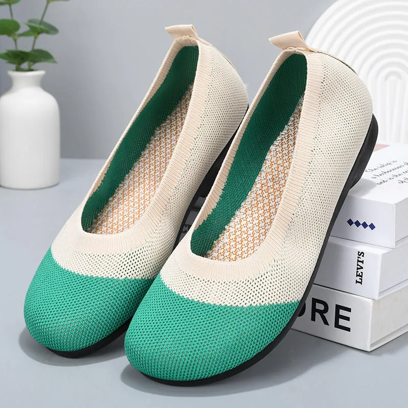 Owlkay Weaving Breathable Loafers  Comfortable Walking Casual Flats Shoes WF15