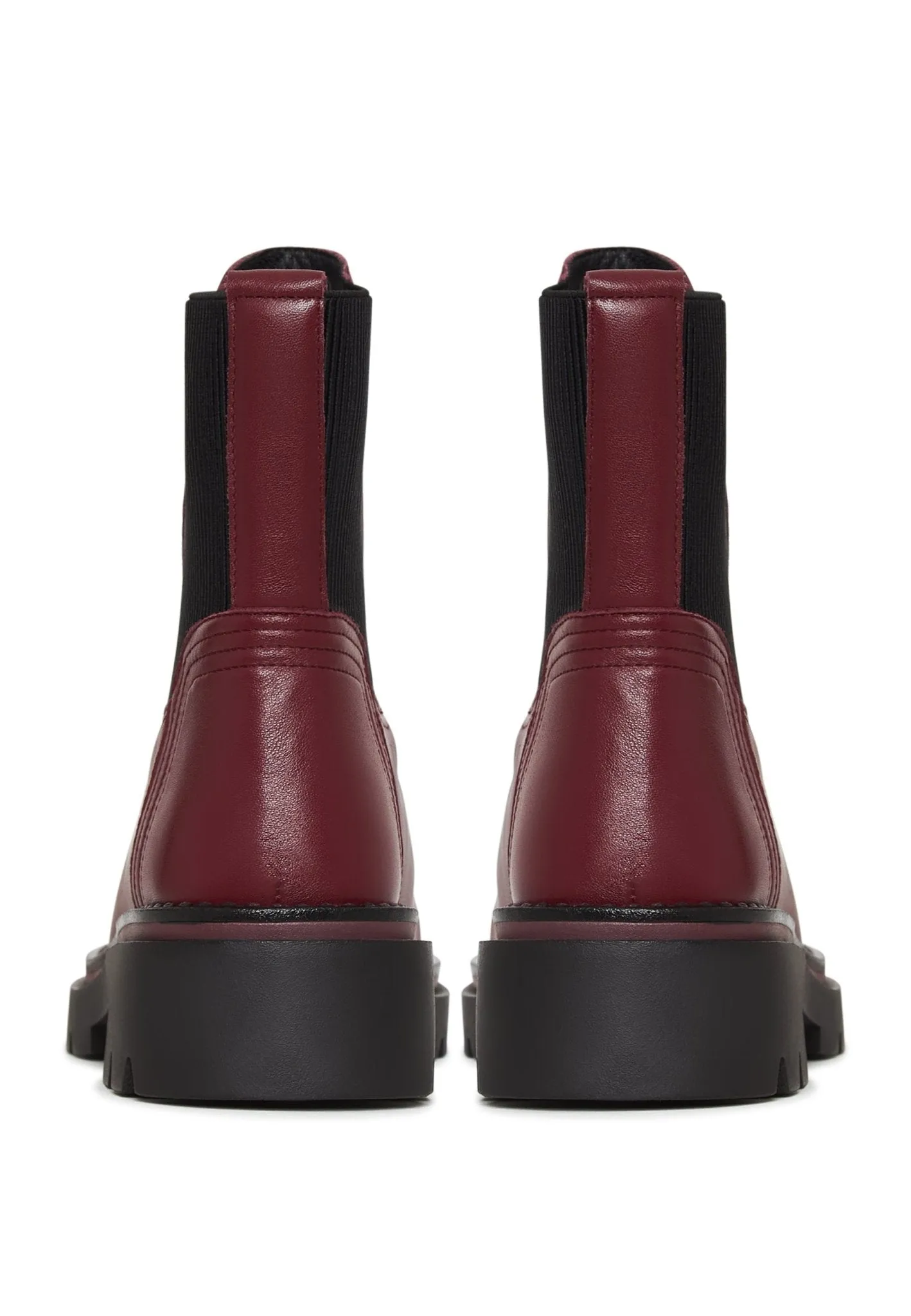 Platform Classic Ankle Boots - Bordeaux