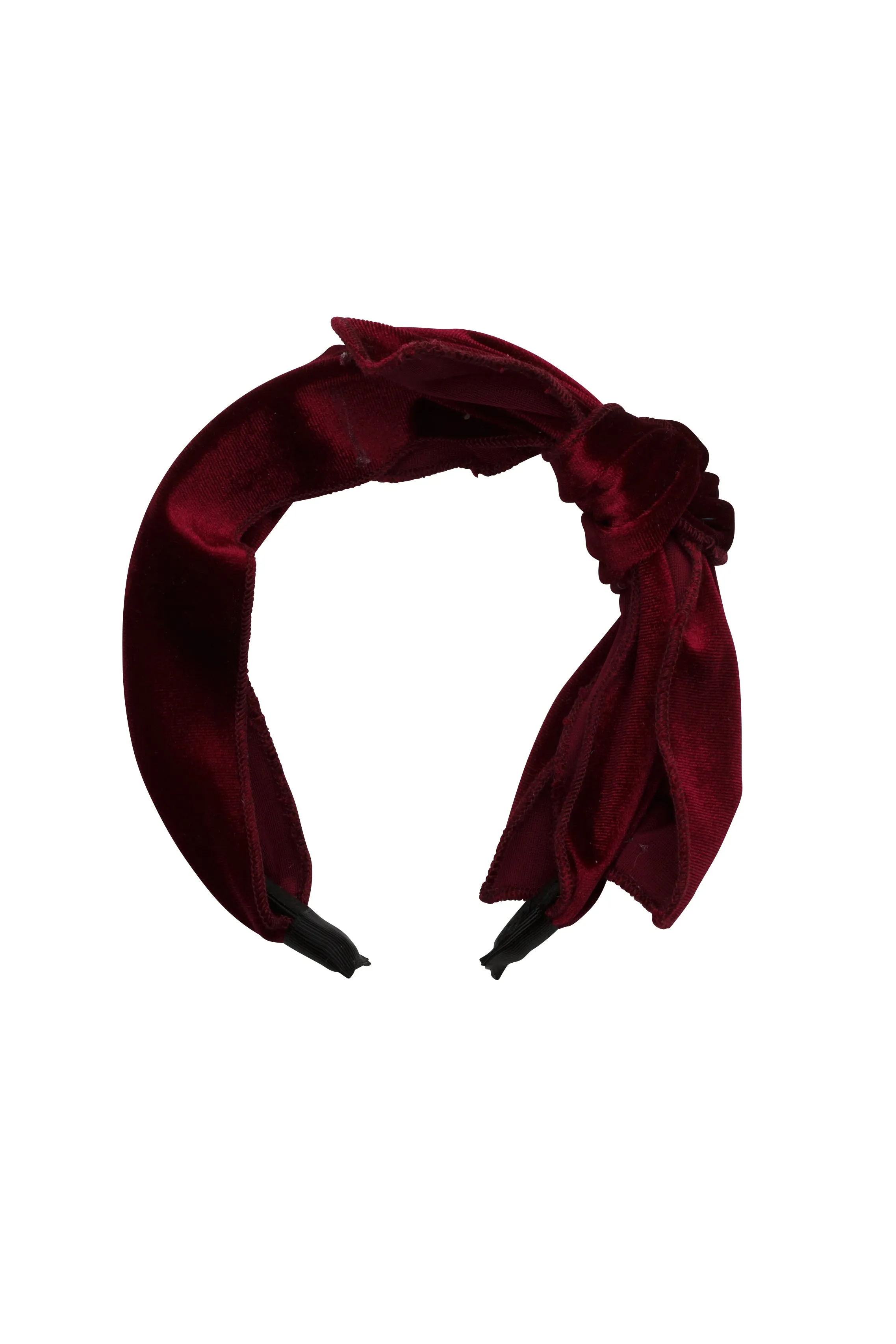 Playful Bow - Burgundy Velvet