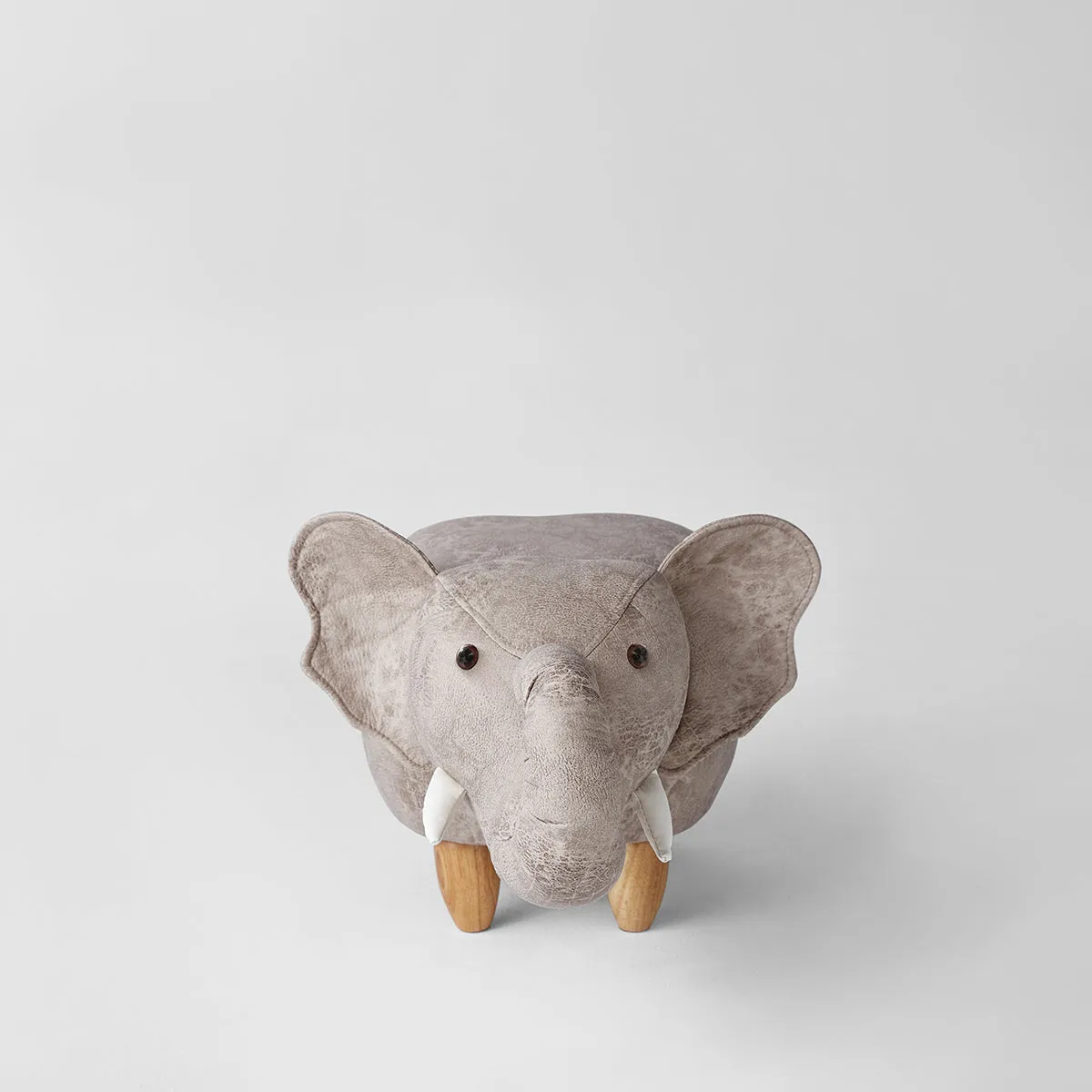 Playful Elephant Kids Grey Stool