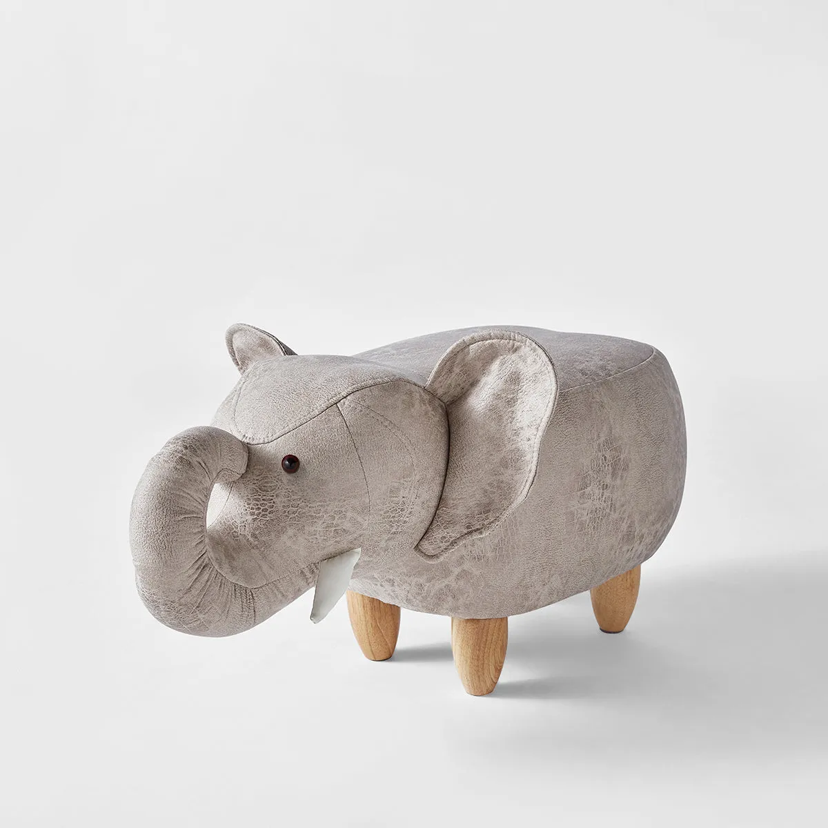 Playful Elephant Kids Grey Stool