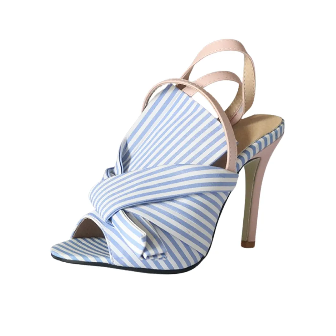 Pre Order:  Bow Tie Striped High Heels