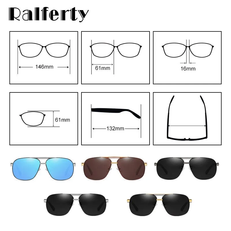 Ralferty Men's Sunglasses Polarized Tac Square D0960