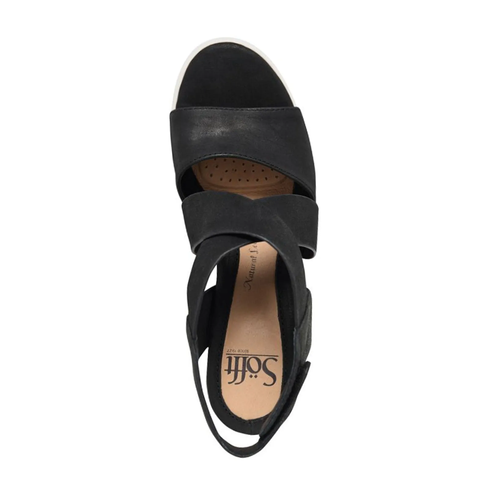 Sofft Uxley Wedge Sandal (Women) - Black