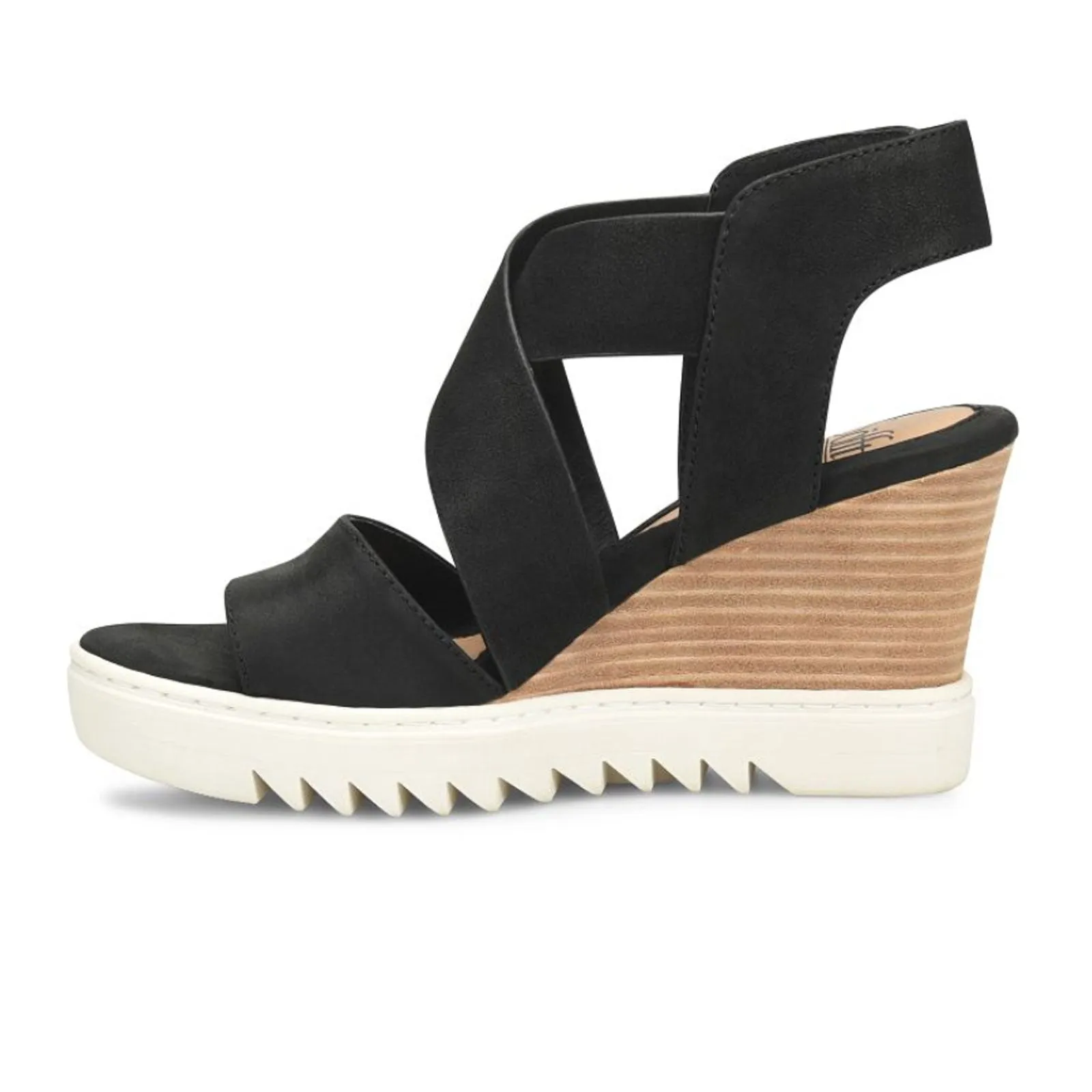 Sofft Uxley Wedge Sandal (Women) - Black