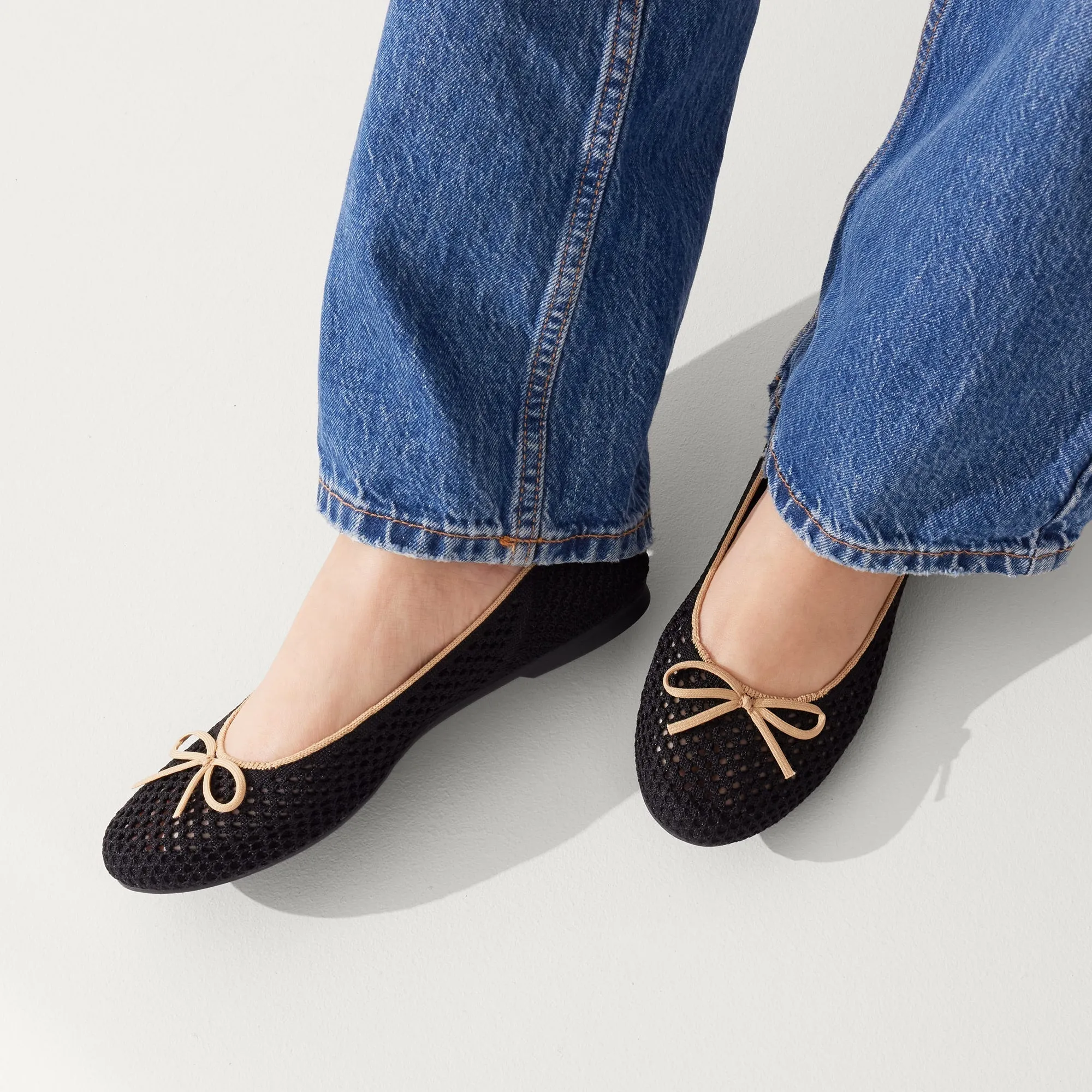 The Ballet Flat - Noir Mesh