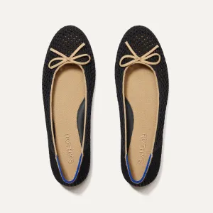 The Ballet Flat - Noir Mesh