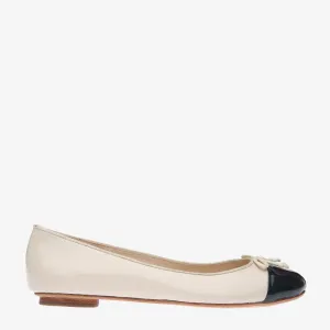 Tina Two Tone Navy stone Patent Ballet Flat