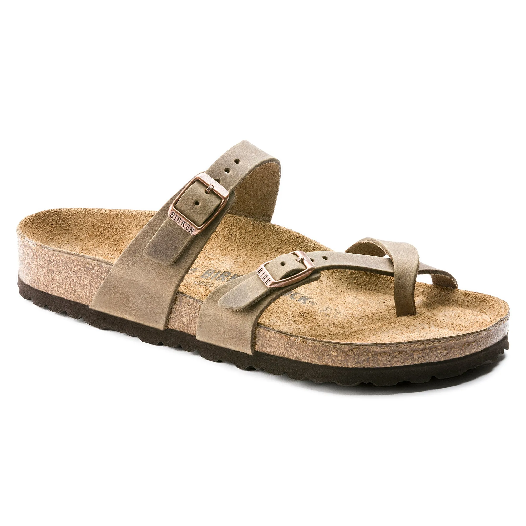 Women's Birkenstock Mayari Oiled Leather Color: Tobacco Brown