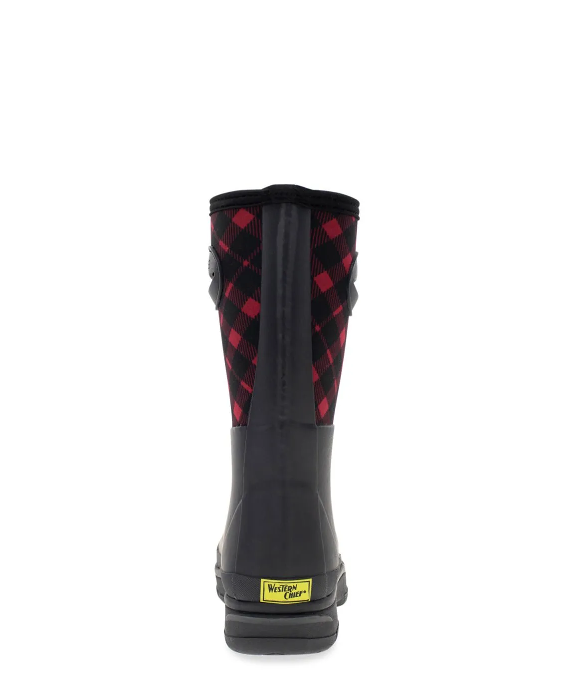 Women's Buffalo Check Neoprene Mid Cold Weather Boot - Black