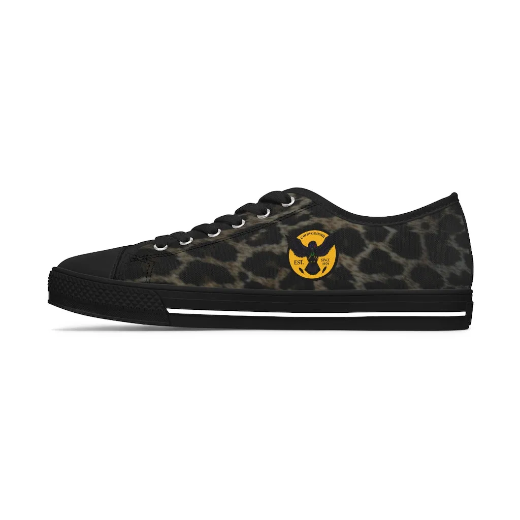 Women's Crowgodshi Jaguar Print Low Top Sneakers