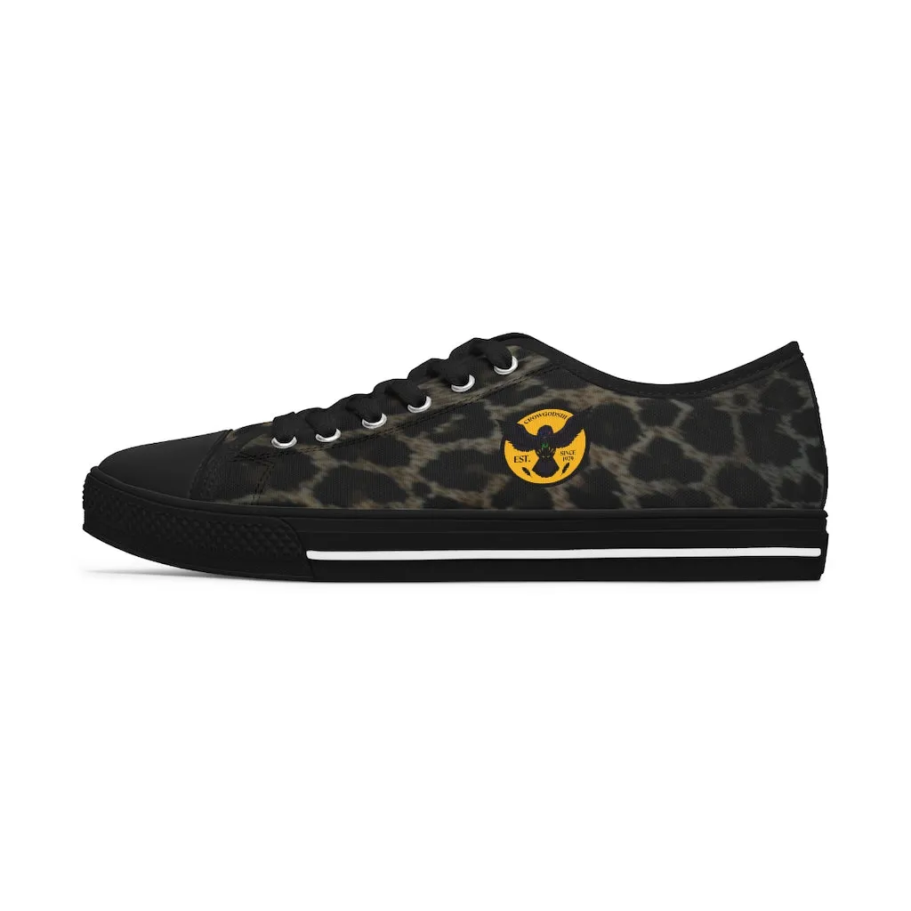 Women's Crowgodshi Jaguar Print Low Top Sneakers