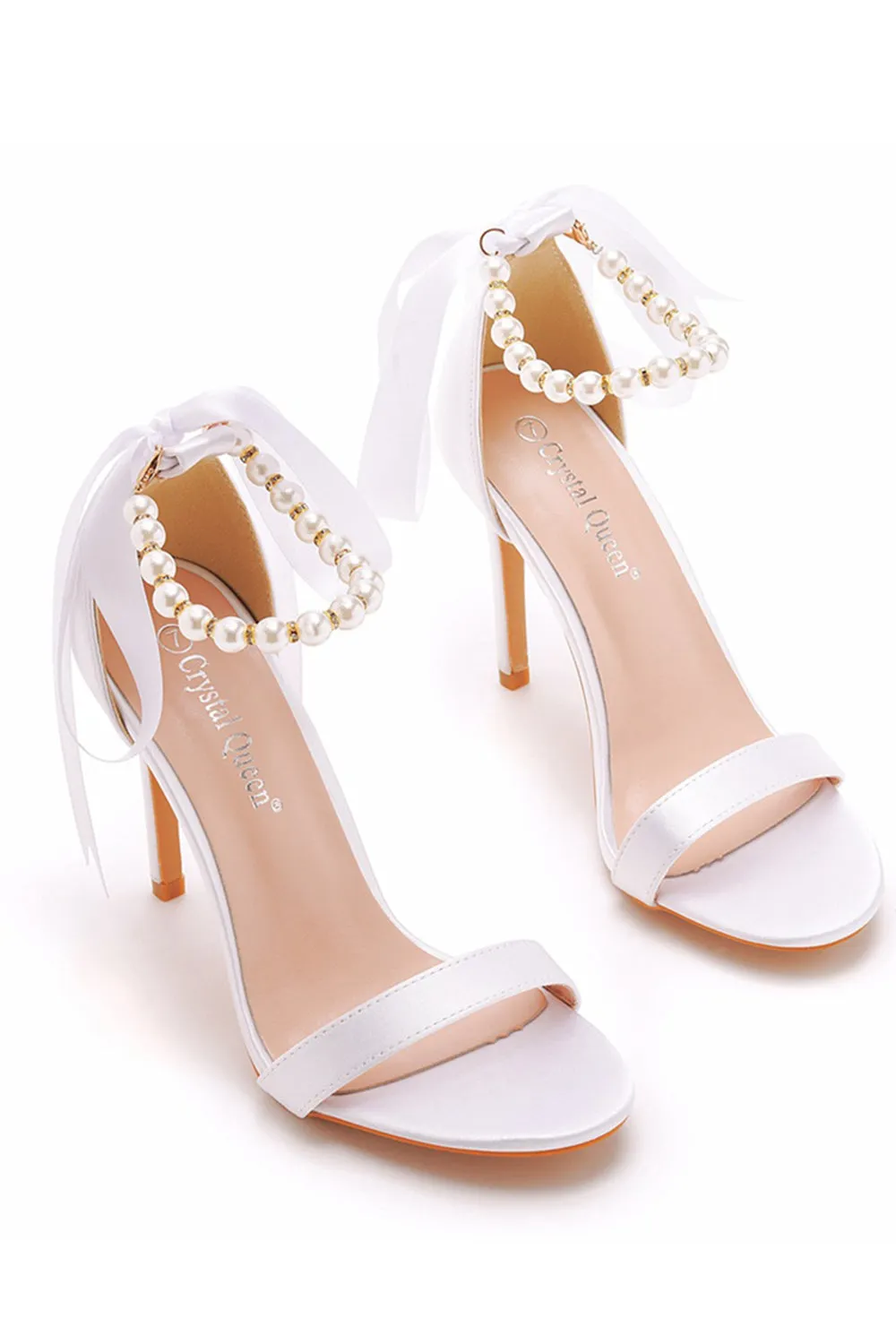 Women's Fashionable Faux Pearl Stiletto Sandals