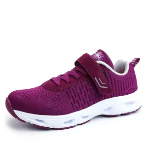 Women's platform cushion breathable buckle sneakers