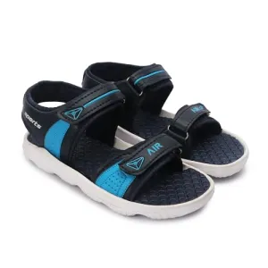 XDOX Soft EVA Sole Stylish Sandals for Kids with Adjustable Back Strap |Comfortable and Light Weight, Anti Skid and Waterproof | For Everyday use for Boys and Girls P-51-KIDS-NAVY-SKY-3